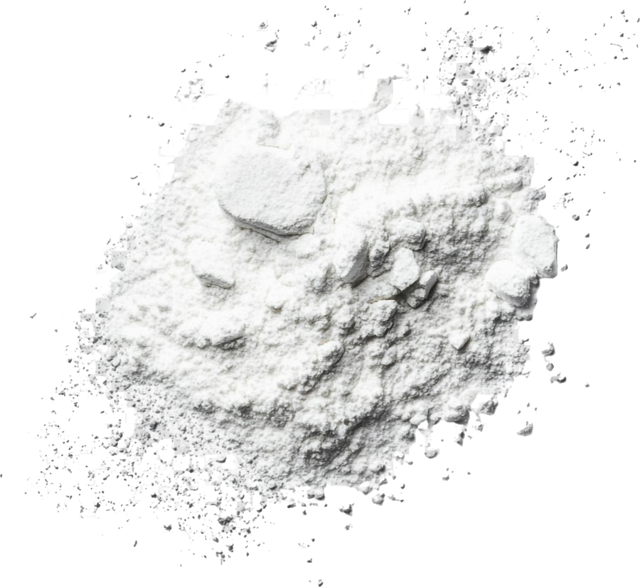 Petit tas de poudre blanche
